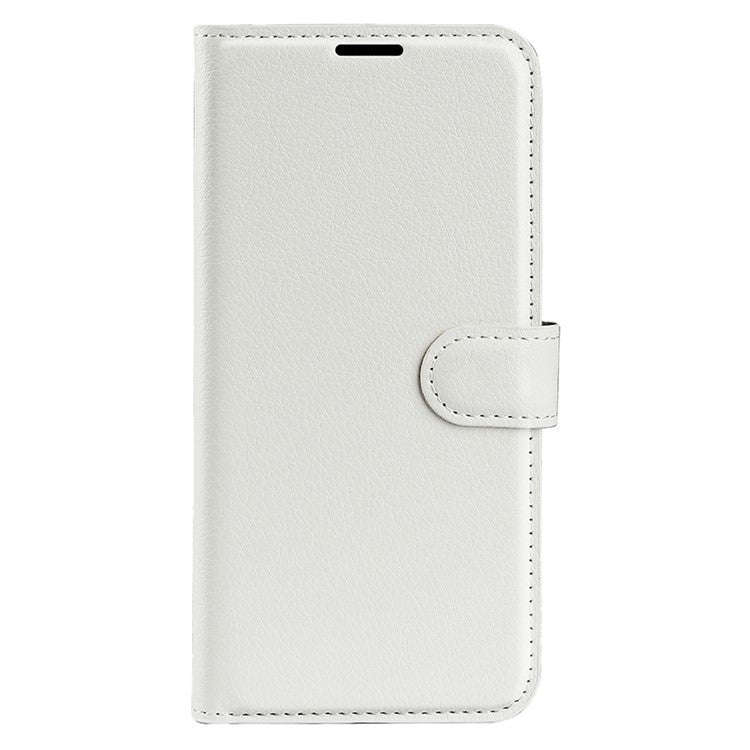 For vivo Y22s 4G Litchi Texture PU Leather + TPU Full Protection Case Wallet Stand Phone Cover - White