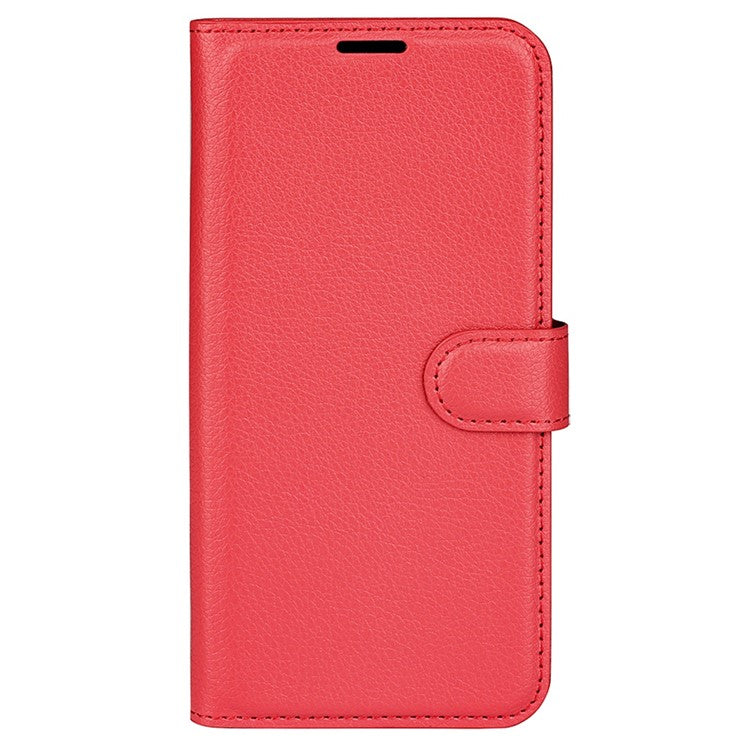 For vivo Y22s 4G Litchi Texture PU Leather + TPU Full Protection Case Wallet Stand Phone Cover - Red