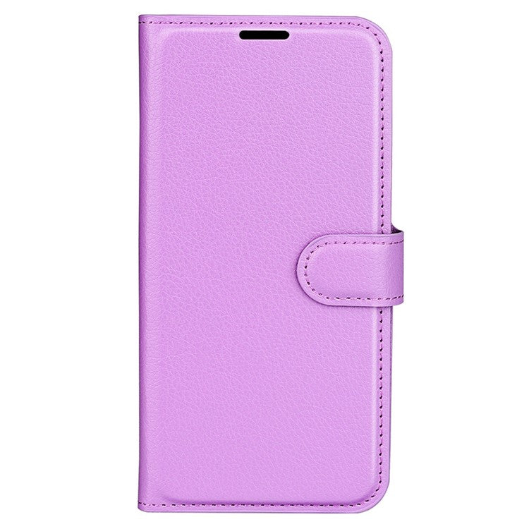 For vivo Y22s 4G Litchi Texture PU Leather + TPU Full Protection Case Wallet Stand Phone Cover - Purple