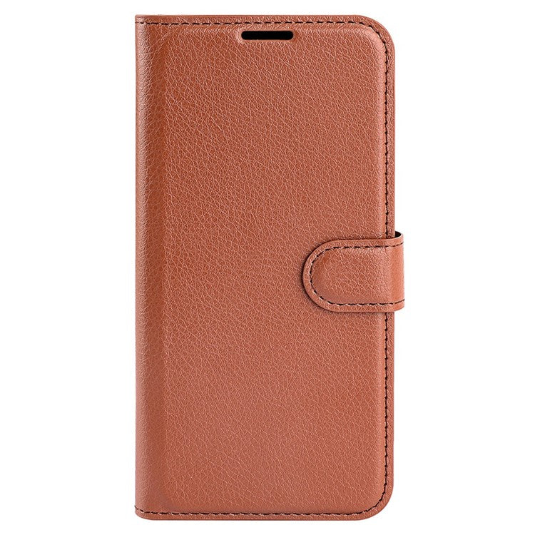 For vivo Y22s 4G Litchi Texture PU Leather + TPU Full Protection Case Wallet Stand Phone Cover - Brown