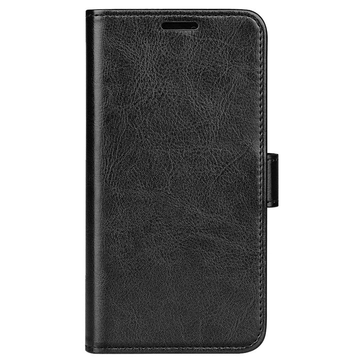 Crazy Horse Texture Phone Case for vivo Y22s 4G, PU Leather + TPU Anti-drop Cover with Stand Wallet - Black