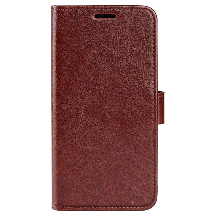 Crazy Horse Texture Phone Case for vivo Y22s 4G, PU Leather + TPU Anti-drop Cover with Stand Wallet - Brown