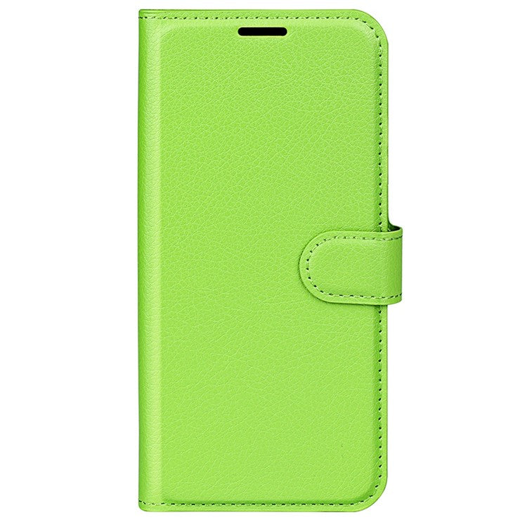 For vivo Y16 4G Litchi Texture PU Leather Wallet Stand Case Magnetic Clasp Folio Flip Protective Cover - Green