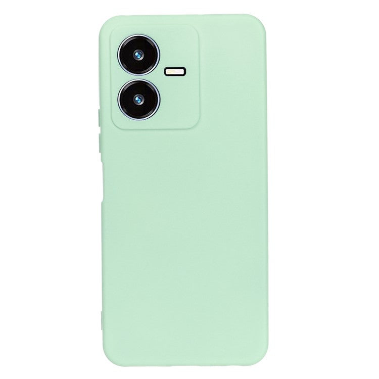 Flexible Liquid Silicone Phone Case for vivo Y22 4G / Y22s 4G, Thickening Design Soft Microfiber Lining Phone Cover - Green