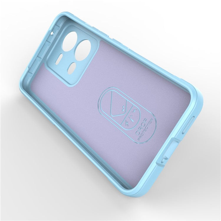 For vivo V25 5G Flexible TPU Mobile Phone Back Cover Scratch Proof Phone Protective Case - Baby Blue