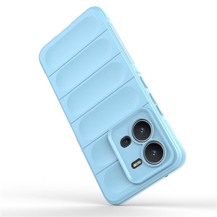 For vivo V25 5G Flexible TPU Mobile Phone Back Cover Scratch Proof Phone Protective Case - Baby Blue