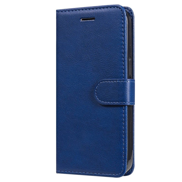 KT Leather Series-2 for vivo Y35 / Y22s 4G / Y22 4G PU Leather Solid Color Phone Case Stand Wallet Design Magnetic Shockproof Cover with Strap - Blue