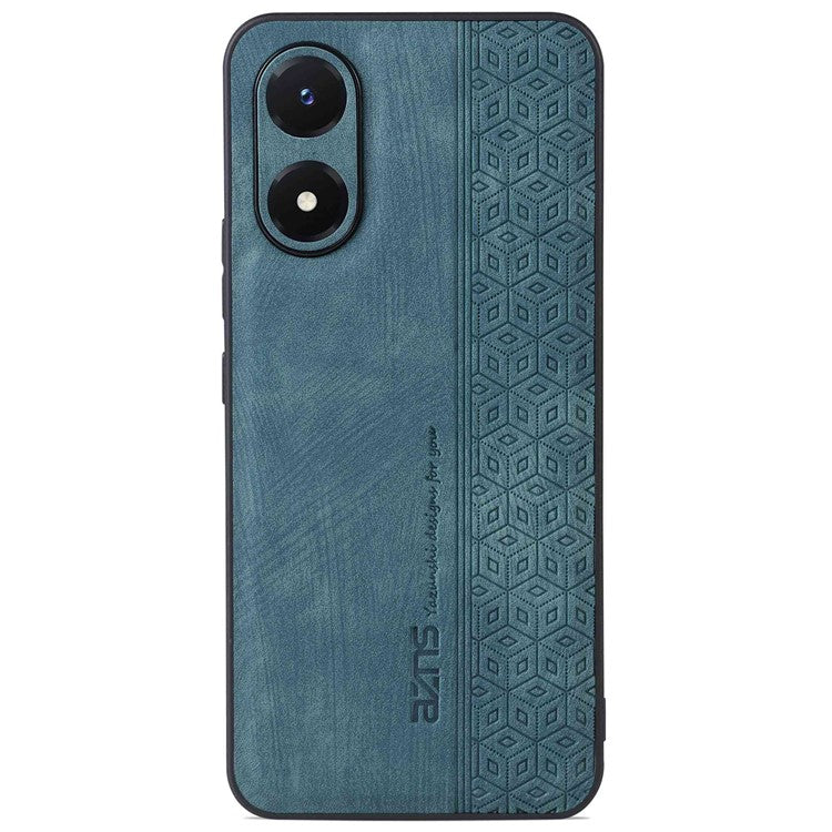 AZNS For vivo Y02s 4G / Y16 4G Imprinted Pattern Phone Case PU Leather Coated TPU Scratch-resistant Back Cover - Green