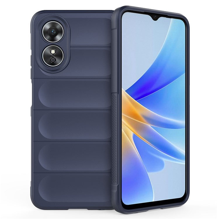 Shockproof Mobile Phone Cover for Oppo A17 4G, Drop Protection Soft TPU Protective Case - Dark Blue