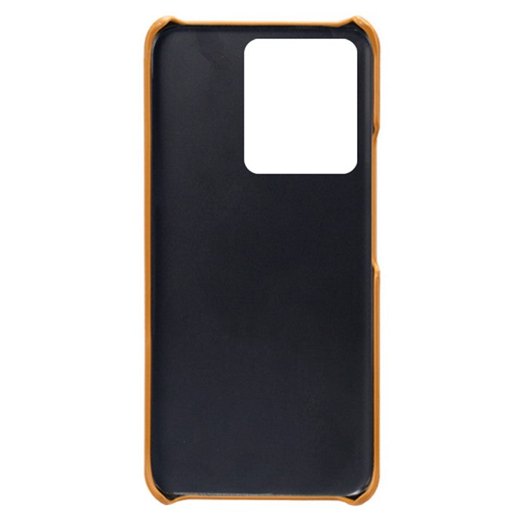 For vivo Y22s 4G / Y35 4G (2022) / Y22 4G Phone Case with Dual Card Slots, PU Leather Coated Hard PC Cover - Orange