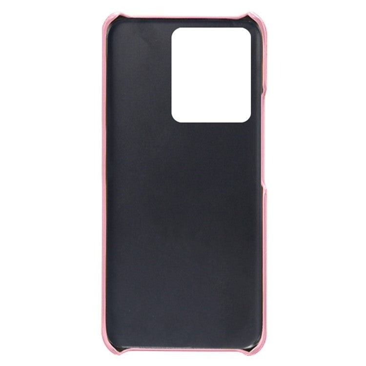 For vivo Y22s 4G / Y35 4G (2022) / Y22 4G Phone Case with Dual Card Slots, PU Leather Coated Hard PC Cover - Rose Gold