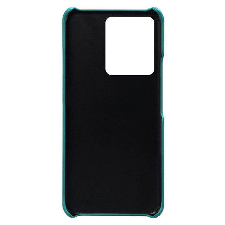 For vivo Y22s 4G / Y35 4G (2022) / Y22 4G Phone Case with Dual Card Slots, PU Leather Coated Hard PC Cover - Green