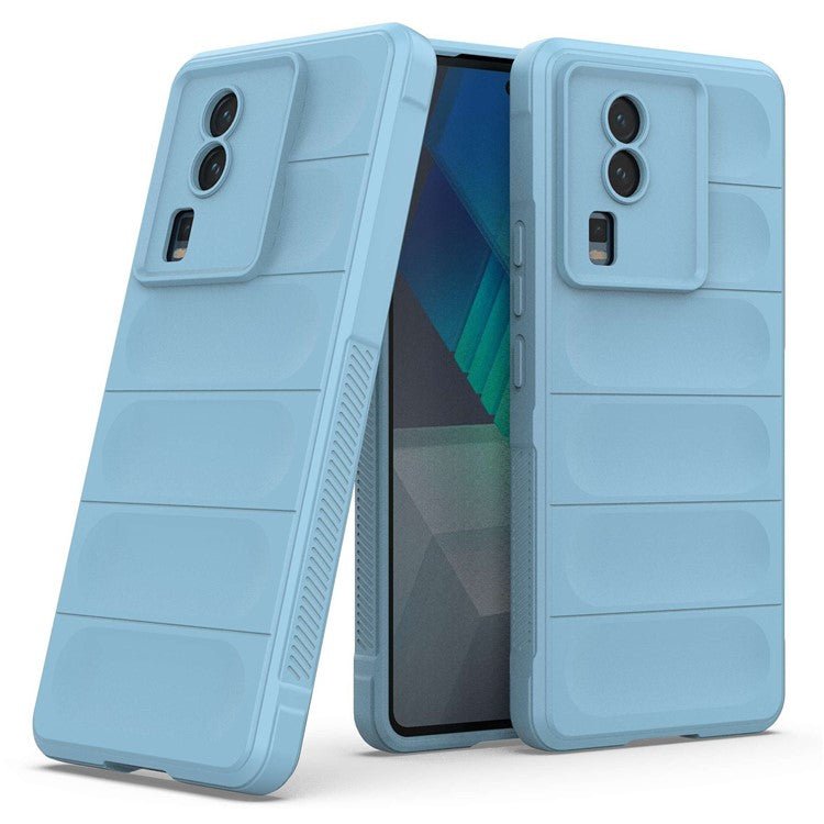 Phone Cover for vivo iQOO Neo7 5G, Soft TPU Protective Shell Cell Phone Back Protector Case - Baby Blue