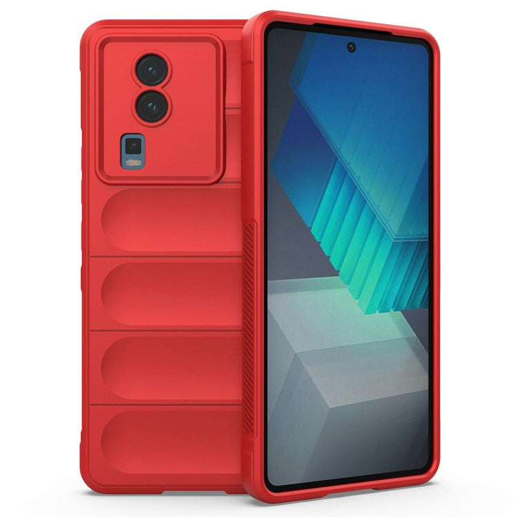 Phone Cover for vivo iQOO Neo7 5G, Soft TPU Protective Shell Cell Phone Back Protector Case - Red