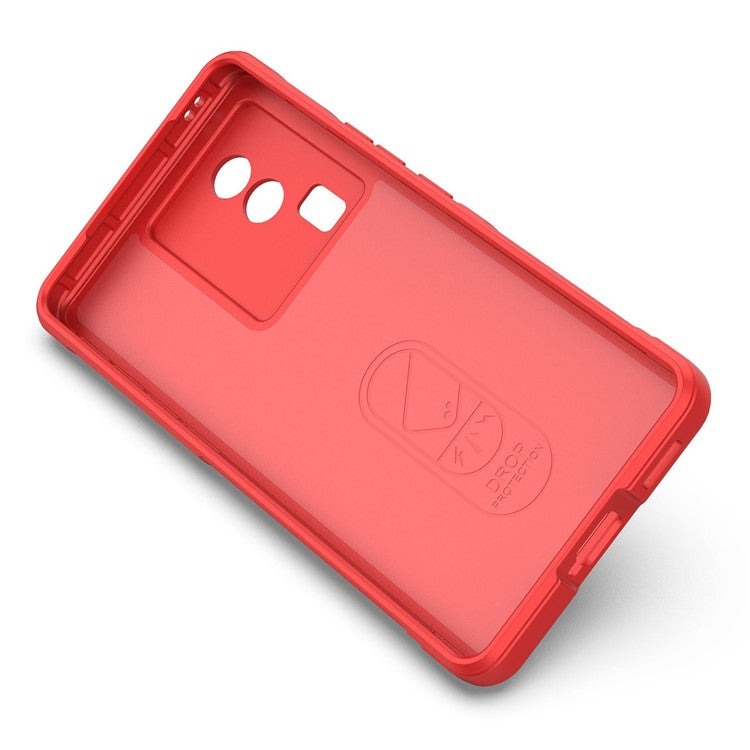 Phone Cover for vivo iQOO Neo7 5G, Soft TPU Protective Shell Cell Phone Back Protector Case - Red