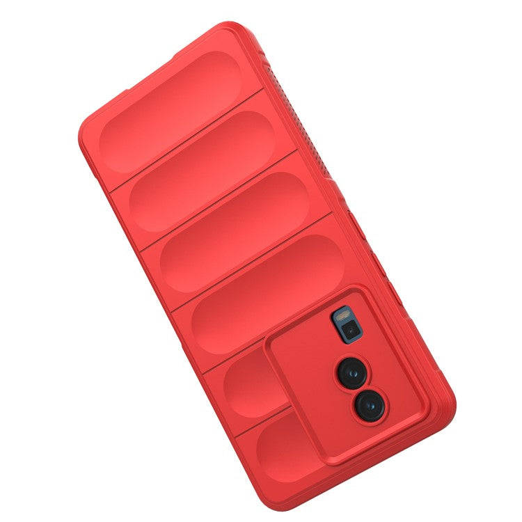 Phone Cover for vivo iQOO Neo7 5G, Soft TPU Protective Shell Cell Phone Back Protector Case - Red