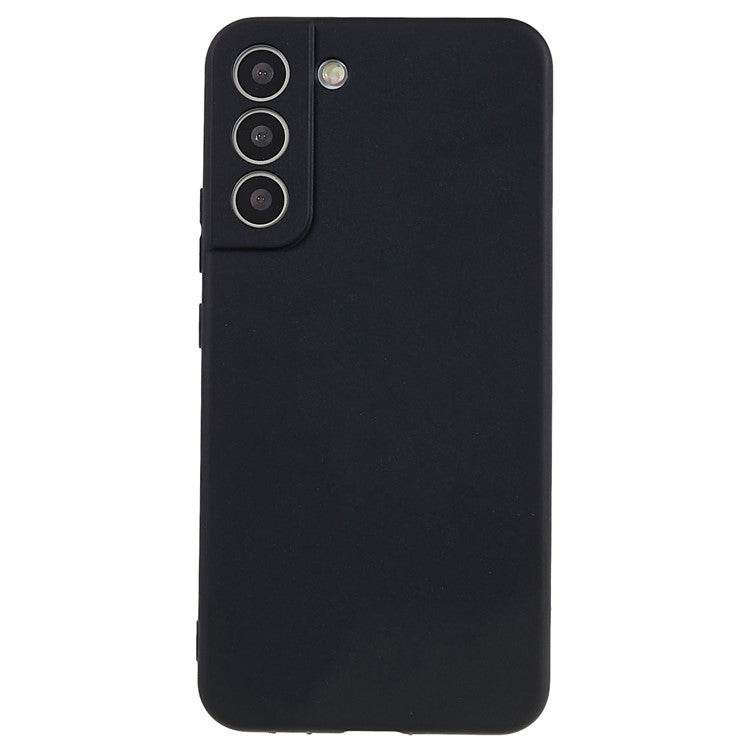 For Samsung Galaxy S22 5G Anti-scratch Protective Cell Phone Cover Matte Flexible TPU Case - Black