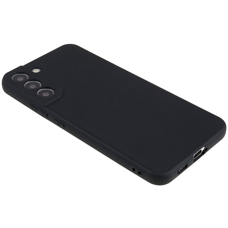 For Samsung Galaxy S22 5G Anti-scratch Protective Cell Phone Cover Matte Flexible TPU Case - Black