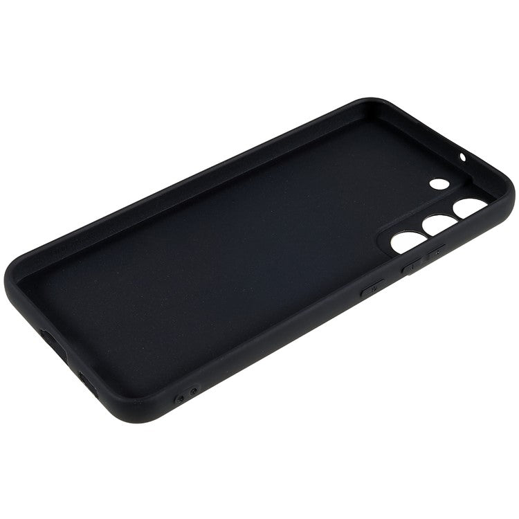 For Samsung Galaxy S22 5G Anti-scratch Protective Cell Phone Cover Matte Flexible TPU Case - Black