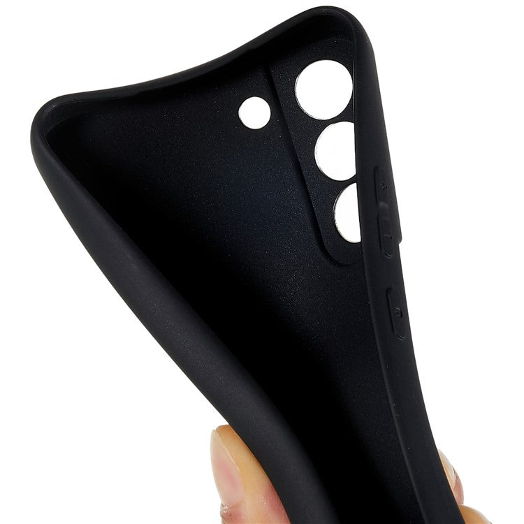 For Samsung Galaxy S22 5G Anti-scratch Protective Cell Phone Cover Matte Flexible TPU Case - Black