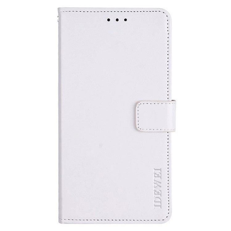 IDEWEI For vivo V21s 5G Stand Feature Crazy Horse Texture PU Leather Flip Wallet Cover Phone Shell Protective Case - White