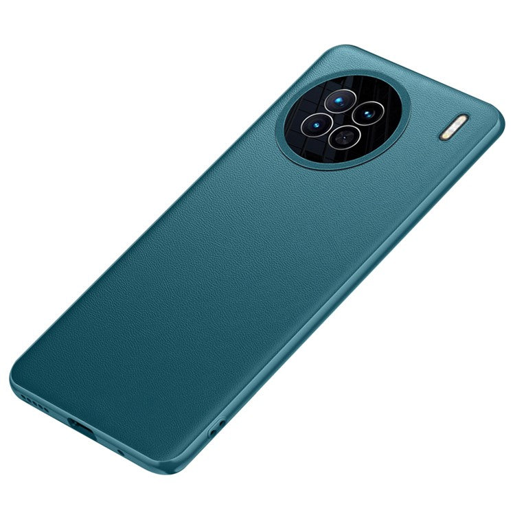 For vivo X90 5G PU Leather Coated TPU + PC Hybrid Protective Case Anti-Slip Shock Absorption Phone Cover - Green