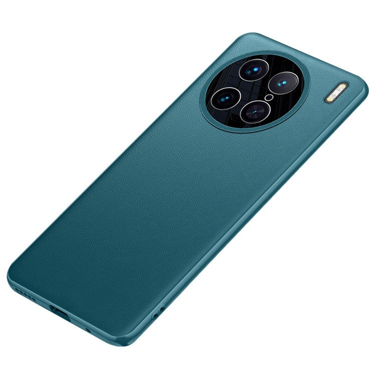 For vivo X90 Pro 5G PU Leather Shockproof Back Case Soft TPU Hard PC Hybrid Anti-slip Phone Cover - Green