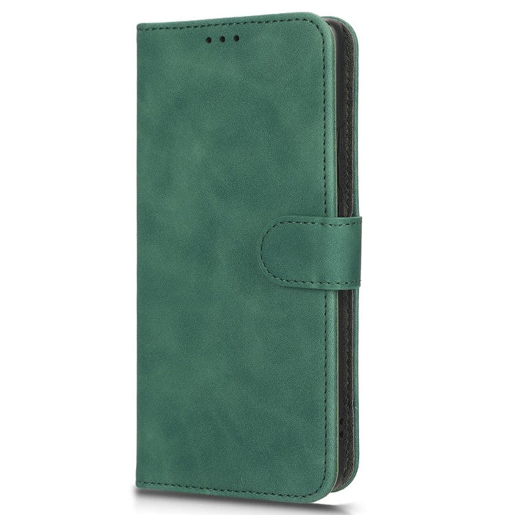 For vivo X90 5G Slim Fit Flip Leather Phone Case Skin-touch Feeling Wallet Stand Flip Anti-dust Inner TPU Shell Phone Cover - Green