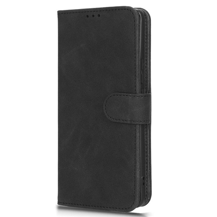 For vivo X90 Pro+ 5G Cell Phone Cover Skin-touch Feeling Wallet Stand Flip Anti-scratch PU Leather+TPU Phone Case - Black