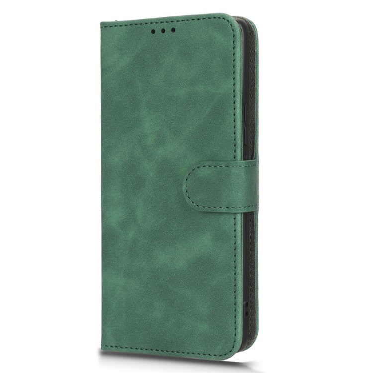 For vivo X90 Pro+ 5G Cell Phone Cover Skin-touch Feeling Wallet Stand Flip Anti-scratch PU Leather+TPU Phone Case - Green