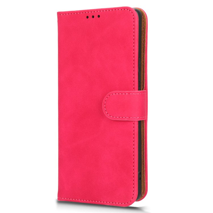 For vivo X90 Pro+ 5G Cell Phone Cover Skin-touch Feeling Wallet Stand Flip Anti-scratch PU Leather+TPU Phone Case - Rose