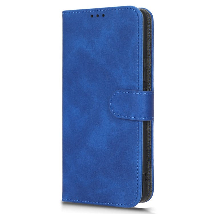 For vivo X90 Pro+ 5G Cell Phone Cover Skin-touch Feeling Wallet Stand Flip Anti-scratch PU Leather+TPU Phone Case - Blue