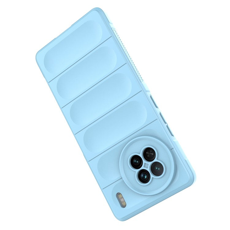 For vivo X90 5G Soft TPU Rugged Back Cover Drop-proof Protective Cell Phone Case - Baby Blue