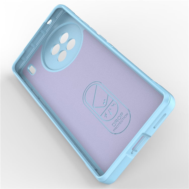 For vivo X90 5G Soft TPU Rugged Back Cover Drop-proof Protective Cell Phone Case - Baby Blue