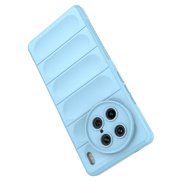 For vivo X90 Pro 5G Anti-drop Rugged Back Phone Case Flexible TPU Smartphone Protective Cover - Baby Blue