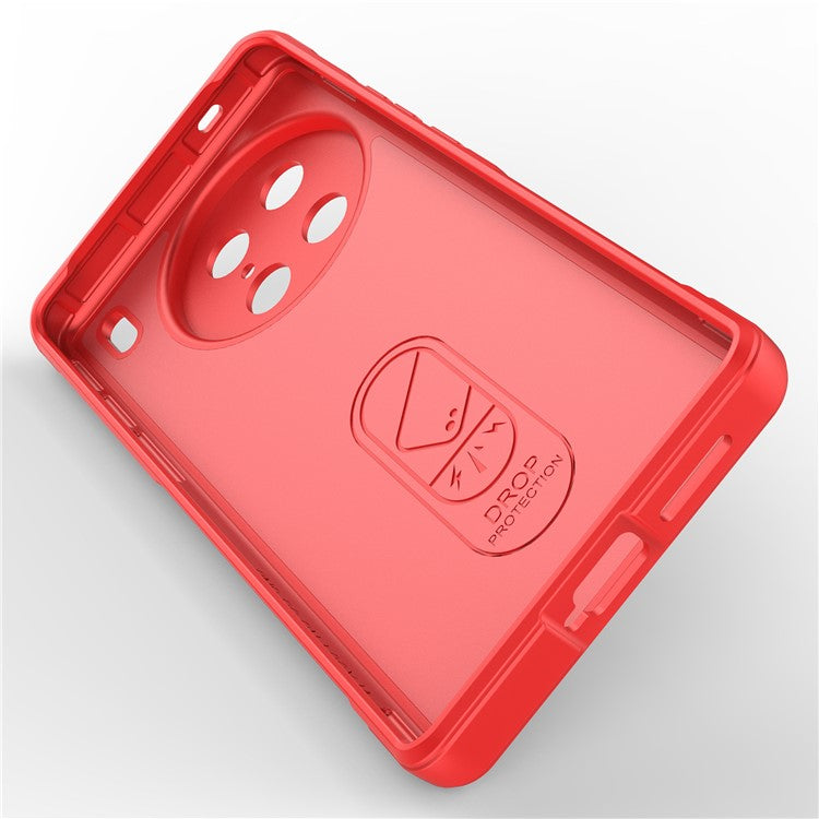 For vivo X90 Pro 5G Anti-drop Rugged Back Phone Case Flexible TPU Smartphone Protective Cover - Red