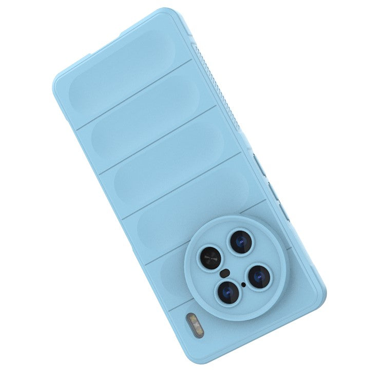 For vivo X90 Pro+ 5G Rugged Back Phone Case Anti-scratch Soft TPU Protective Cover - Baby Blue