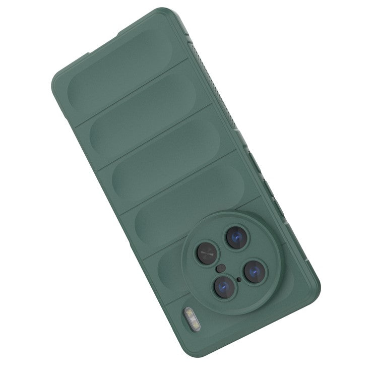 For vivo X90 Pro+ 5G Rugged Back Phone Case Anti-scratch Soft TPU Protective Cover - Green