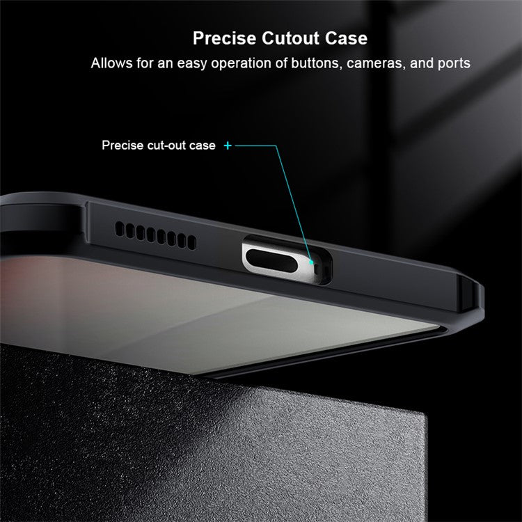 XUNDD For vivo iQOO 11 5G Precise Cutouts Acrylic + TPU Phone Case Anti-drop Protective Phone Back Cover - Black