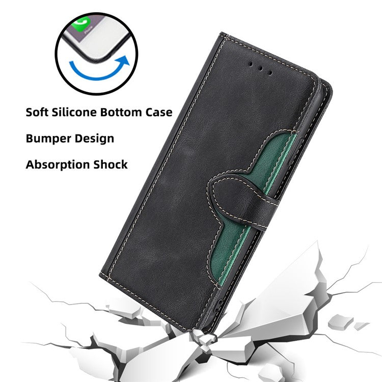 For vivo X90 5G Skin-touch Feeling Stand Wallet Case Anti-scratch PU Leather Straw Hat Design Phone Cover - Black