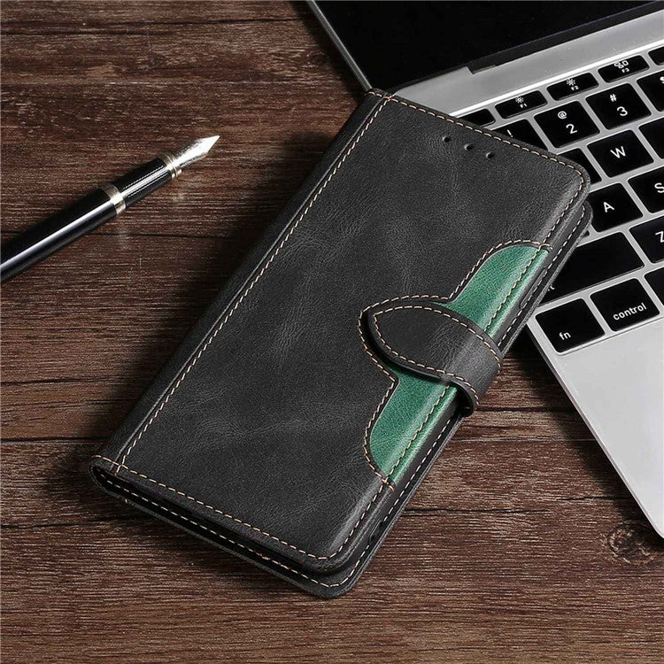 For vivo X90 Pro+ 5G Skin-touch Feeling Stand Wallet PU Leather Case Straw Hat Design Magnetic Clasp Phone Cover - Black