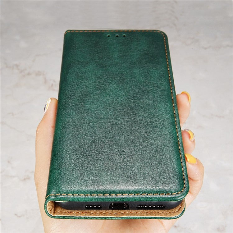 Cell Phone Cover for vivo X90 Pro 5G, Anti-Scratch Foldable Stand Wallet PU Leather Phone Case Magnetic Auto-closing Shell - Green