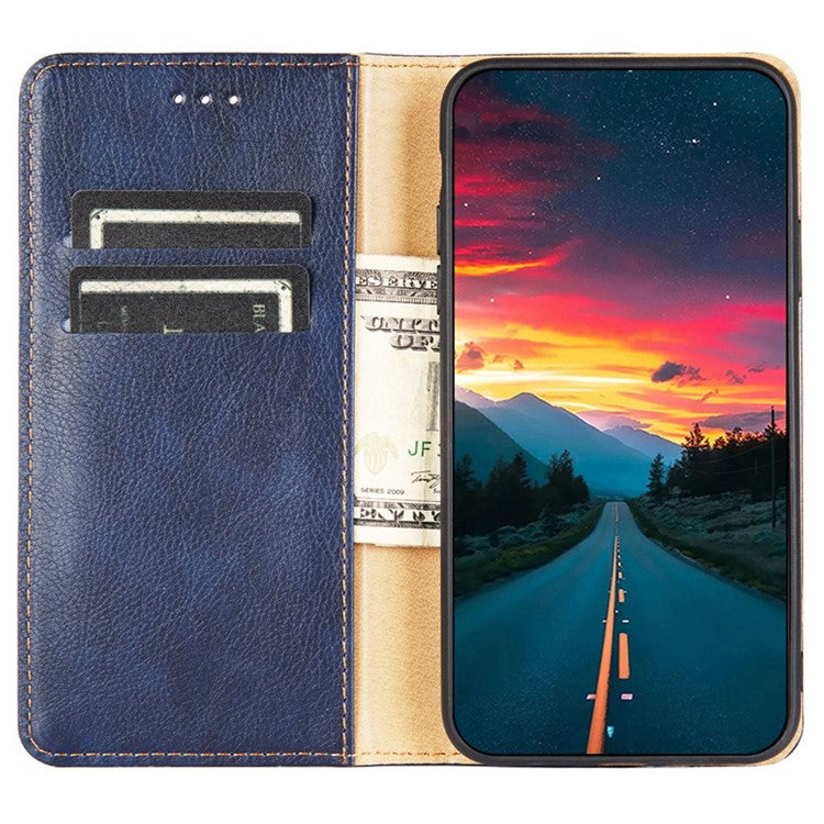 Cell Phone Cover for vivo X90 Pro 5G, Anti-Scratch Foldable Stand Wallet PU Leather Phone Case Magnetic Auto-closing Shell - Blue