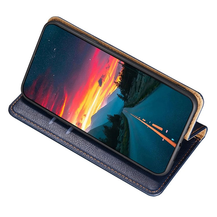 Cell Phone Cover for vivo X90 Pro 5G, Anti-Scratch Foldable Stand Wallet PU Leather Phone Case Magnetic Auto-closing Shell - Blue