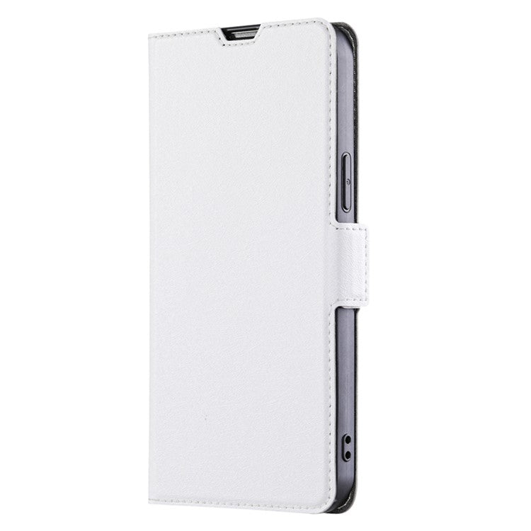 For vivo X90 Pro 5G Shockproof Phone Case PU Leather Foldable Stand Card Holder Magnetic Closure Phone Cover - White