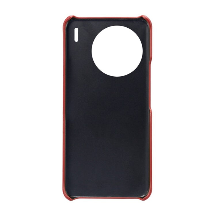 For vivo X90 Pro+ 5G Dual Card Slots Protective Phone Case PU Leather Coated Hard PC Anti-shock Back Cover - Red