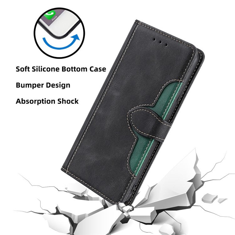 For vivo X90 Pro 5G Straw Hat Pattern PU Leather Stand Case Skin-touch Feeling Magnetic Clasp Wallet Phone Cover - Black