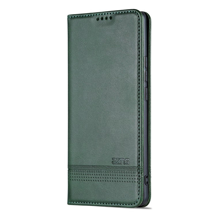 AZNS For vivo X90 Pro 5G Cowhide Texture Phone Case Stand Wallet PU Leather Magnetic Auto-absorbed Scratch-resistant Folio Flip Phone Cover - Green