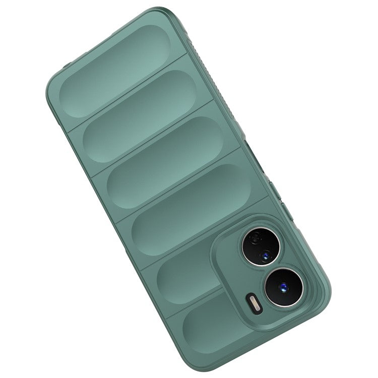 For vivo Y16 4G Collision Resistant Soft TPU Cell Phone Cover Non-Slip Rugged Back Phone Case - Green