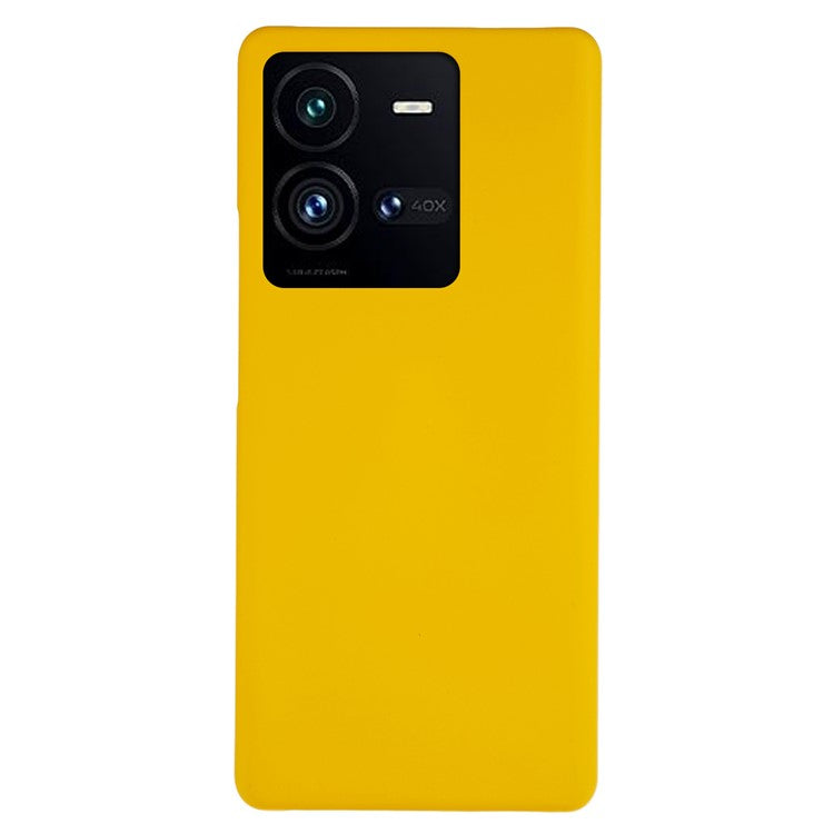 For vivo iQOO 10 Pro 5G Hard Plastic Rubberized Glossy Phone Case Back Protector Cell Phone Cover - Yellow